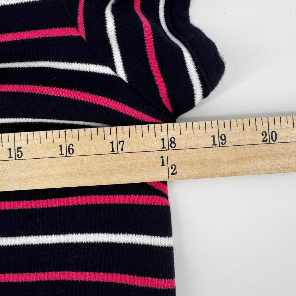 Talbots Womens Navy Pink White Striped Cotton Short Sleeve T-Shirt Dress Size S - Picture 5 of 10